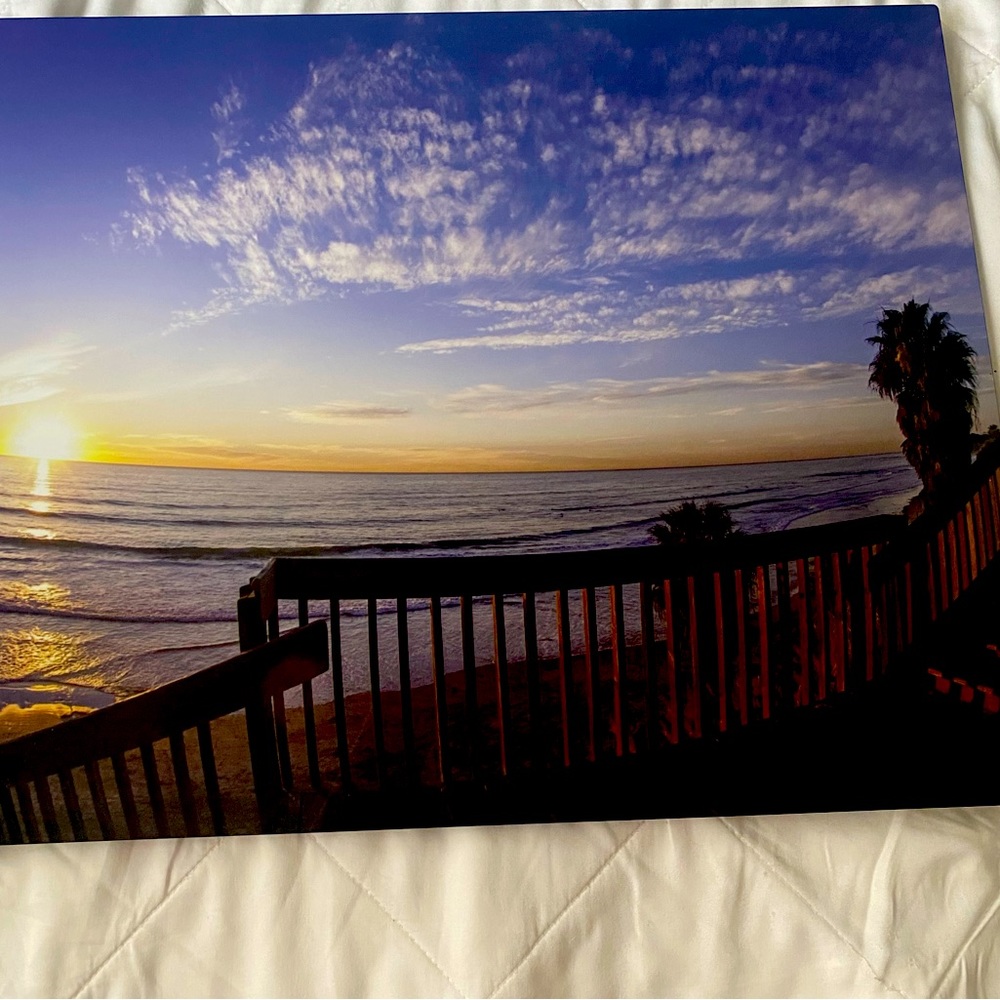 Cardiff Sunset 16 x 20” on Metal